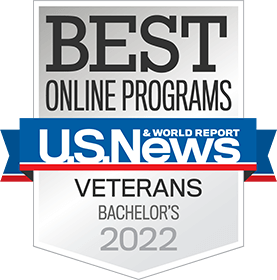 Best Online Bachelor's Program for Veterans in the Nation by U.S. News & World Report
